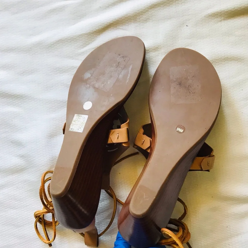Tory Burch Women's Tan Wedge Sandals